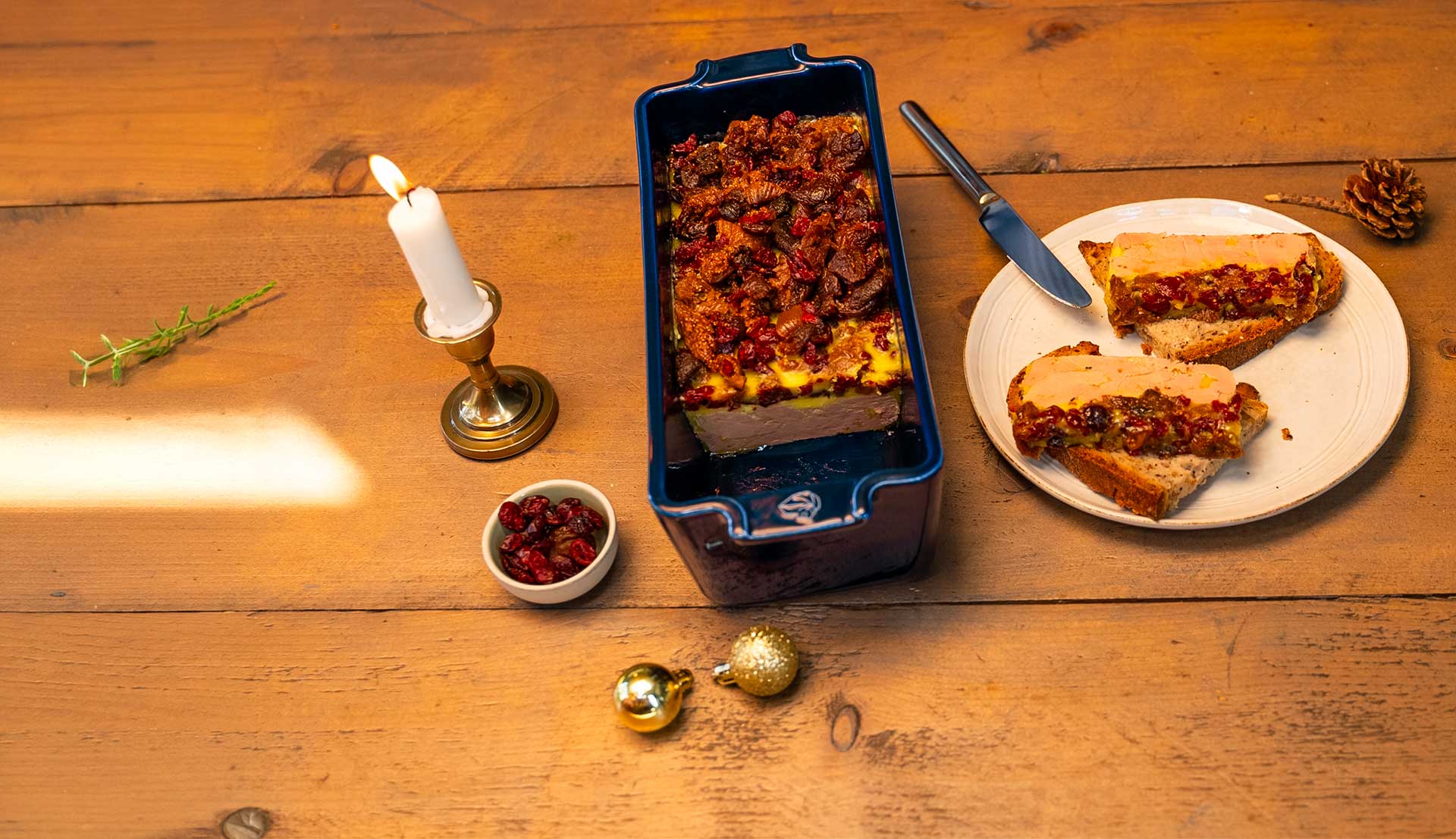 Recette de la terrine de foie gras aux épices et fruits secs